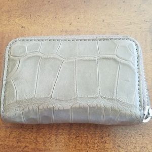 Gucci crocodile zip around wallet